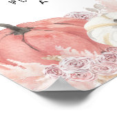 Roze Bohemian Fallin in Love Pumpkin Love is Sweet Poster (Hoek)