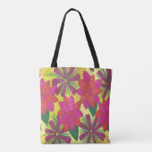 Roze Bohemian Floral Garden Canvas tas (Achterkant)