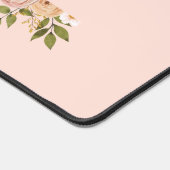  roze bohemian floral persoonlijk citaat bureaumat (Hoek)