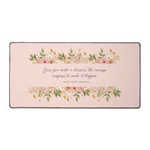  roze bohemian floral persoonlijk citaat