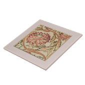 Roze Bohemian Flowers Ceramic Tile Tegeltje (Zijkant)
