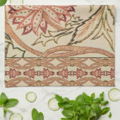 Roze Bohemian Flowers Theedoek (Gevouwen)