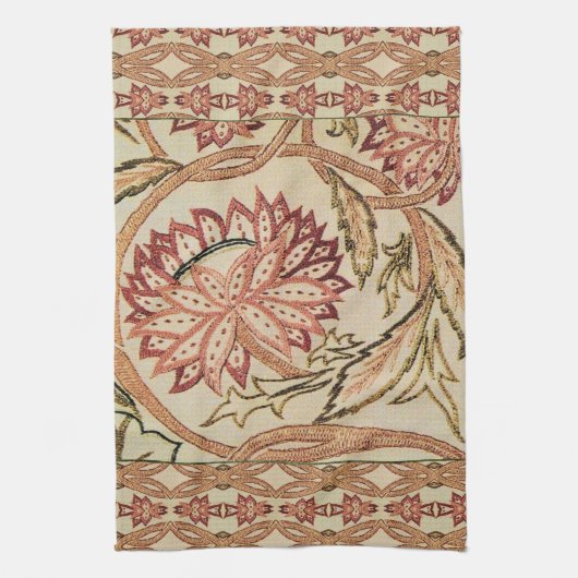 Roze Bohemian Flowers Theedoek (Verticaal)