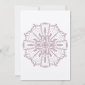 Roze Bohemian Mandala Art Boho Kraft Wedding Kaart (Achterkant)