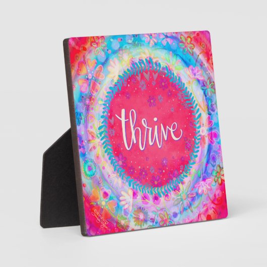 Roze Bohemian Thrive Inspirivity Ezel Fotoplaat (Voorkant)