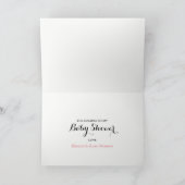 Roze Bohemische olifant & Chevron Baby Hartelijk d Bedankkaart (Binnen)