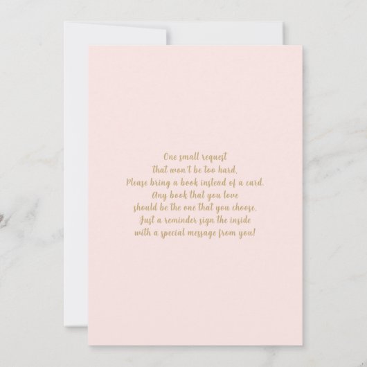 Roze Boho Arch Baby shower Girl Uitnodiging (Achterkant)