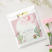 Roze Boho Arch Cactus Speelgoed Meisje Baby shower Bedankzakje (Gezegeld)