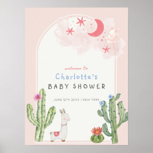 Roze Boho Arch Speelgoed Meisje Welkom Baby shower Poster