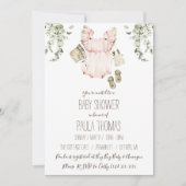 Roze Boho Baby Shower Kaart (Voorkant)