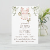 Roze Boho Baby Shower Kaart (Staand voorkant)