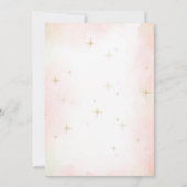 Roze Boho Beer Baby Shower Kaart (Achterkant)