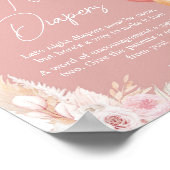Roze Boho Beren ballon Late Night Luiers Poster (Hoek)