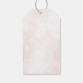 Roze Boho Bloem Vlinder Baby Shower Cadeaulabel (Achterkant)