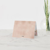 Roze Boho Bloemblaadjes en Prosecco Vouwkaart Bedankkaart (Achterkant)