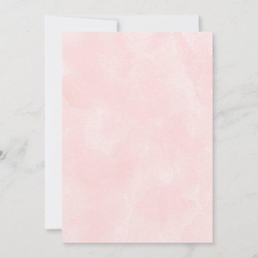 Roze Boho Bloemen en Vlinders Baby shower Kaart (Achterkant)