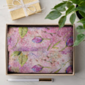 ROZE BOHO BLOEMEN GRUNGE DECOUPAGE TISSUEPAPIER (Geschenk)