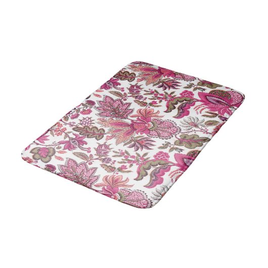 Roze Boho  bloemenprint Badmat (Gekanteld)