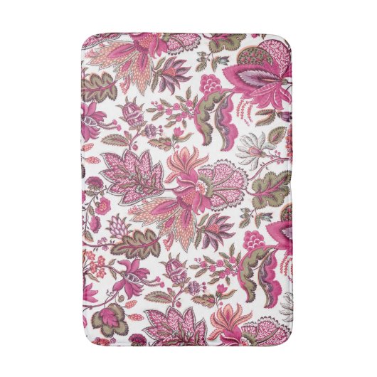 Roze Boho  bloemenprint Badmat (Voorkant Verticaal)