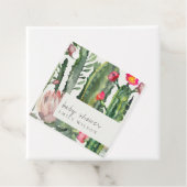 ROZE BOHO-BLOEMENWOESTIJN CACTUS LOOF BABYSUITE BEDANKJES LABELS (In situ)