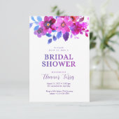 Roze boho bloemige bruidsdouche kaart (Staand voorkant)
