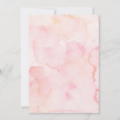Roze Boho Bloemrijke Rozenkrans Eerste Heilige Com Kaart (Achterkant)