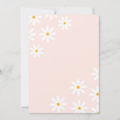Roze Boho Boog Daisy Wilde Eerste Verjaardag Kaart (Achterkant)
