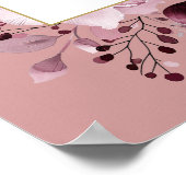 Roze Boho Botanische Heilige Communie Welkomstbord Poster (Hoek)