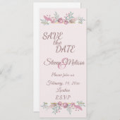  roze Boho bruiloft Kaart (Voorkant / Achterkant)