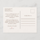 Roze Boho Bunny Love Bloemen Huwelijk Save the Dat Aankondigingskaart (Achterkant)