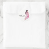 Roze Boho Chic Boheemse Veer Aangepaste Feest Favo Ronde Sticker (Tas)