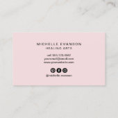  Roze Boho Crystal Healing Arts Visitekaartje (Achterkant)