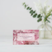  Roze Boho Crystal Healing Arts Visitekaartje (Staand voorkant)