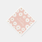 Roze Boho Daisy Birthday Part Servet (Hoek)