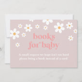 Roze Boho daisy Books voor Baby Kaart (Voorkant)