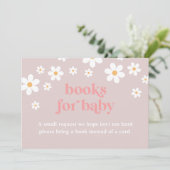Roze Boho daisy Books voor Baby Kaart (Staand voorkant)