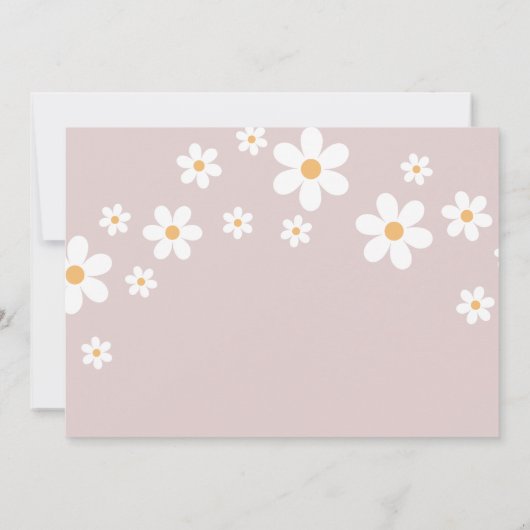 Roze Boho daisy Books voor Baby Kaart (Achterkant)