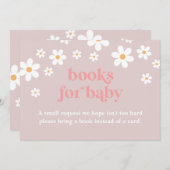 Roze Boho daisy Books voor Baby Kaart (Voorkant / Achterkant)