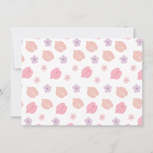 Roze Boho Dinosaurus Verjaardag Dank u Bedankkaart (Achterkant)