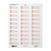 Roze Boho Dried Floral Rozen Return Address Label (Full Sheet)