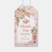 Roze Boho eerste Rodeo 1e verjaardag Cadeaulabel (Voorkant)