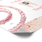 Roze Boho Eerste Rodeo 1e Verjaardag Milestone 18x Poster (Hoek)