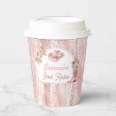 Roze Boho eerste Rodeo 1e verjaardag Papieren Bekers (Voorkant)