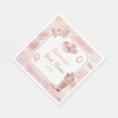 Roze Boho eerste Rodeo 1e verjaardag Servet (Hoek)