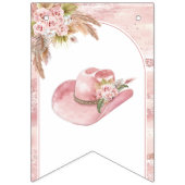 Roze Boho eerste Rodeo 1e verjaardag Vlaggetjes (Eerste vlag)