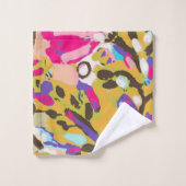 Roze Boho Floral I Bad Handdoek (Wasdoekje)