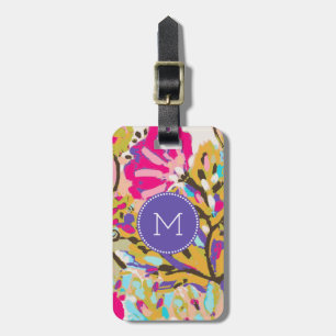 Roze Boho Floral I Bagagelabel
