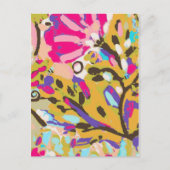 Roze Boho Floral I Briefkaart (Voorkant)