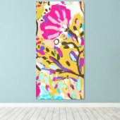 Roze Boho Floral I Canvas Afdruk (Insitu (Houten vloer))