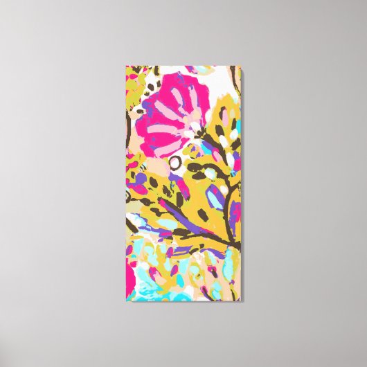 Roze Boho Floral I Canvas Afdruk (Voorkant)